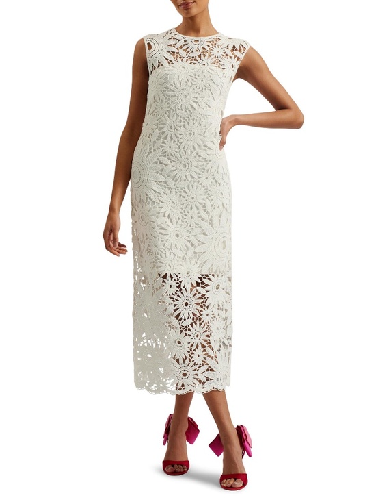 Ted Baker London Dresses & Skirts - Ted Baker Boho Crochet Old Money Scalloped Midi Dress (3)